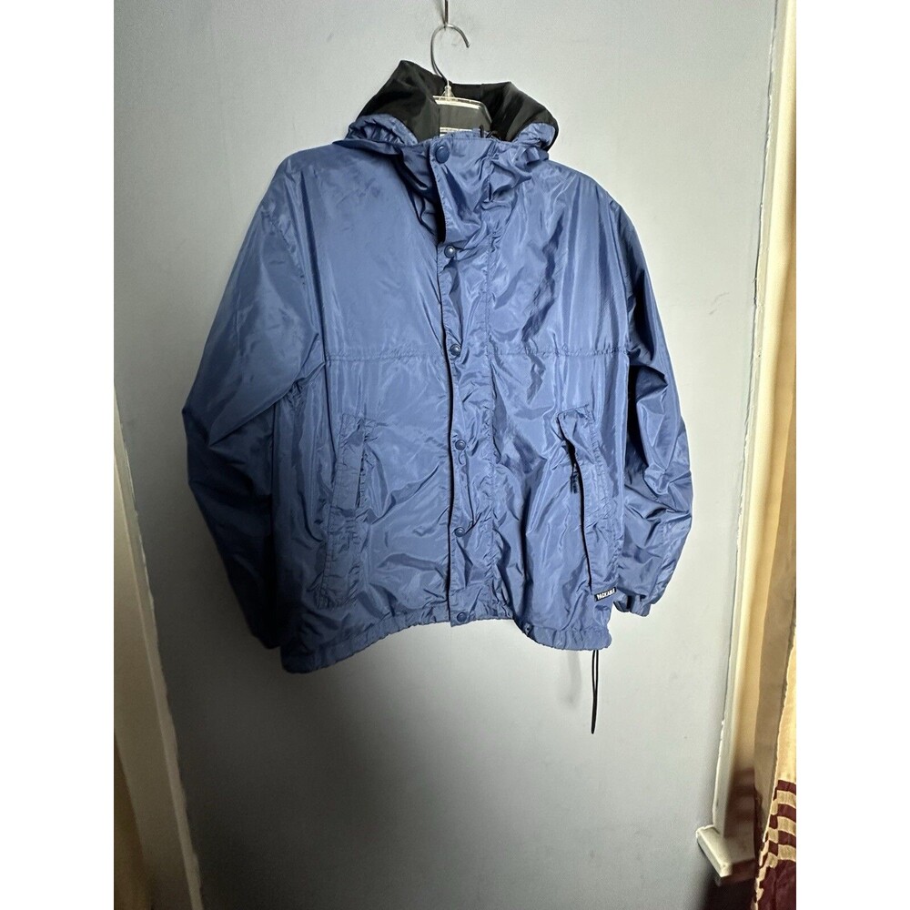 Cabela's Jacket Windbreaker Mens Size Small Regular Blue Hooded Full Zip Outdoor